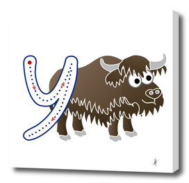 Animal alphabet, letter Y: Yak