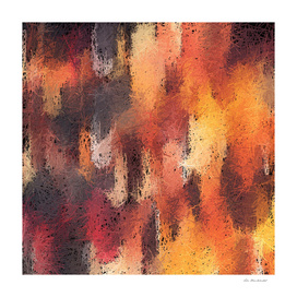 psychedelic camouflage painting abstract in brown orange
