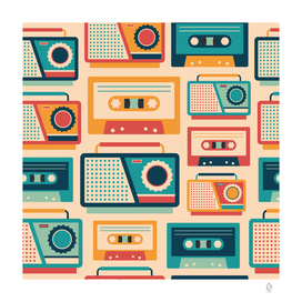 Retro Tape Recorders and Cassettes