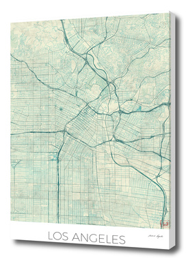 Los Angeles Map Blue