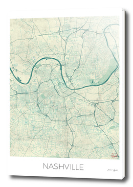 Nashville Map Blue