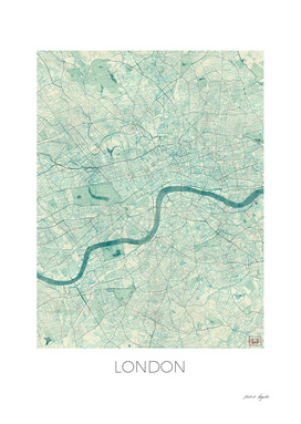 London Map Blue