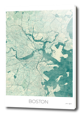 Boston Map Blue