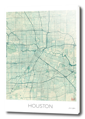 Houston Map Blue
