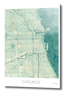 Chicago Map Blue