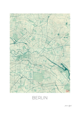 Berlin Map Blue