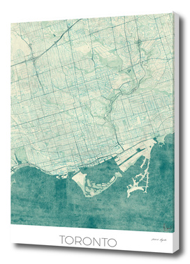 Toronto Map Blue