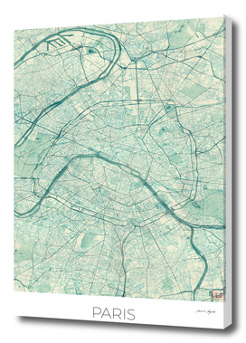 Paris Map Blue