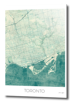 Toronto Map Blue