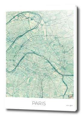 Paris Map Blue
