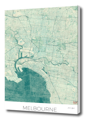 Melbourne Map Blue