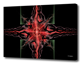 The Red Flame Abstract Art print