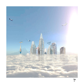city in the clouds  (bright)