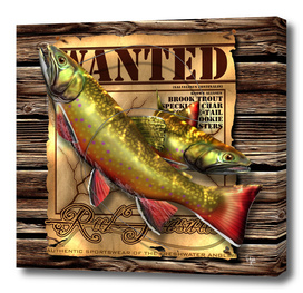 REEL TREASURES WANTED-Brook Trout Canvas Wrap