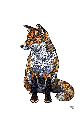 Stained Glass Fox