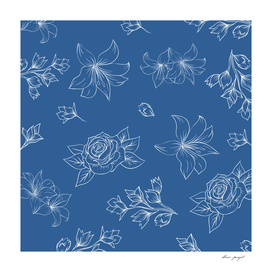 floral lineart pattern