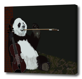 panda violinist abstract