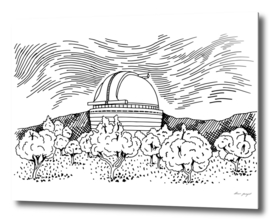 Observatory hand drawing