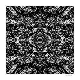 psychedelic graffiti symmetry abstract in black and white
