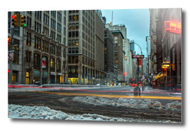 snow day in nyc  nigh time photography_1
