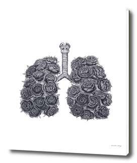 Lungs with peonies