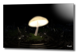 Glowing Mushroom in a Crystal Cave