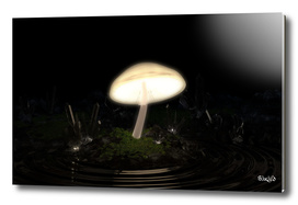 Glowing Mushroom in a Crystal Cave