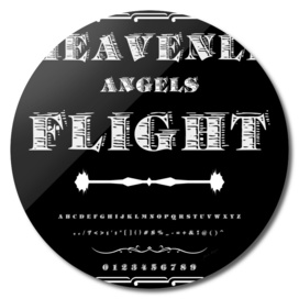 Font Script Typeface Heavenly angels Flight vintage s