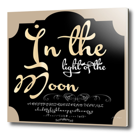 Font Script Typeface İn the light of the Moon vintage