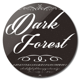 Font Script Typeface Dark forest vintage script font