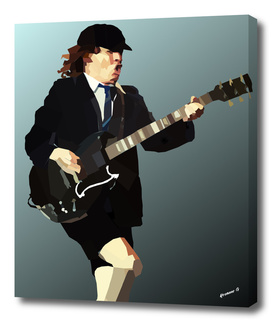 Low Polygon Portrait of Angus Young