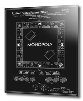 Board Game Patent - Black