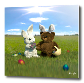 Teddy Meets the Easter Bunny