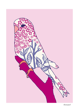 BUDGIE FLORAL PINK