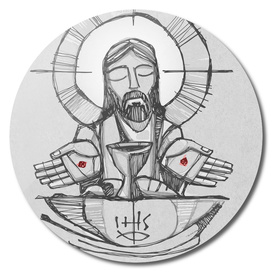 Jesus Christ Eucharist illustration