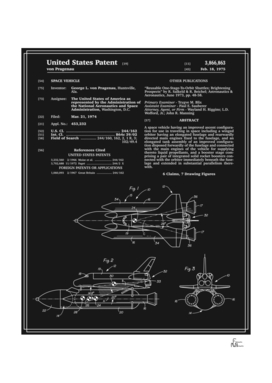 Space Shuttle Patent - Black
