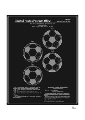 Soccer Ball Patent - Black