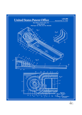 Skee Ball Patent - Blueprint
