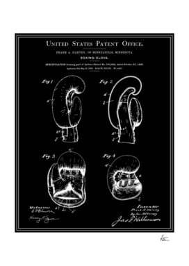 Boxing Glove Patent - Black