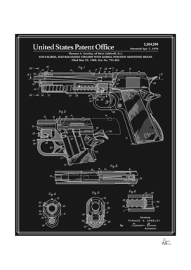 Colt 1911 Handgun Patent - Black