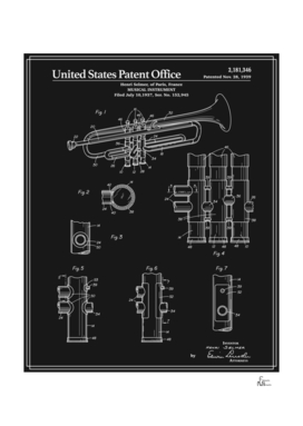 Trumpet Patent - Black