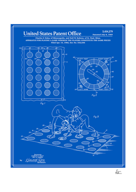 Vintage Game Patent - Blueprint