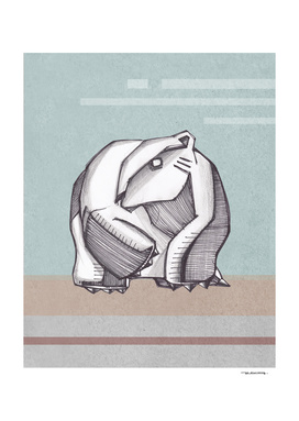 Abstract polar bear illustration