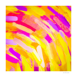graffiti splash painting abstract in yellow pink purple