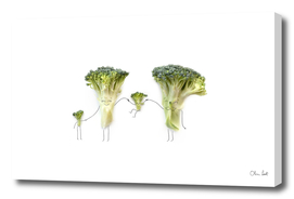 Happy broccoli family