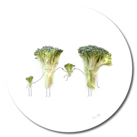 Happy broccoli family