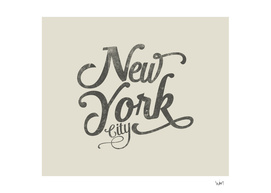 New York City typography beige