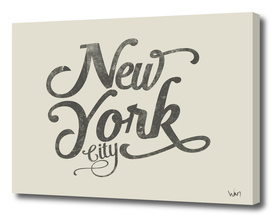 New York City typography beige