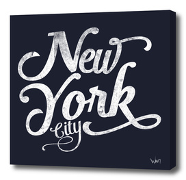 New York City typography navy