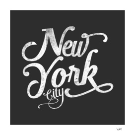 New York City typography dark grey